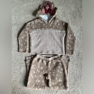 Justice Hooded Fawn Sleep Set Girls Size 12